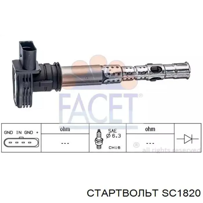 Котушка запалювання STARTVOLT SC1820 ціна, від 22.03 USD