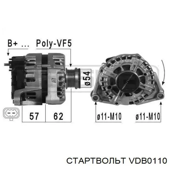 VDB0110 STARTVOLT міст доданий генератора