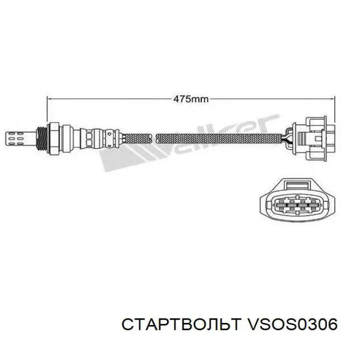 Купити VSOS0306 STARTVOLT Лямбда зонд, датчик кисню