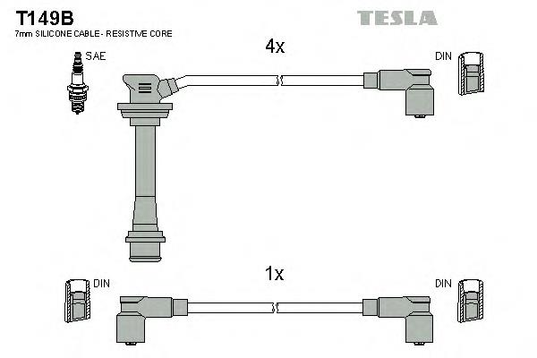 Дріт високовольтні, комплект T149B Tesla