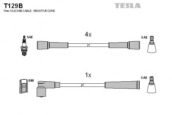 T129B Tesla Проводи високовольтні