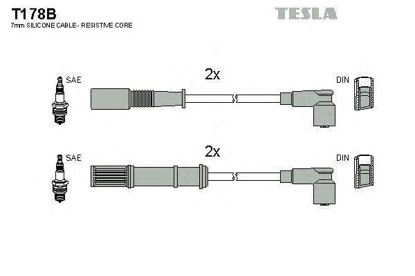 T178B Tesla дріт високовольтні, комплект