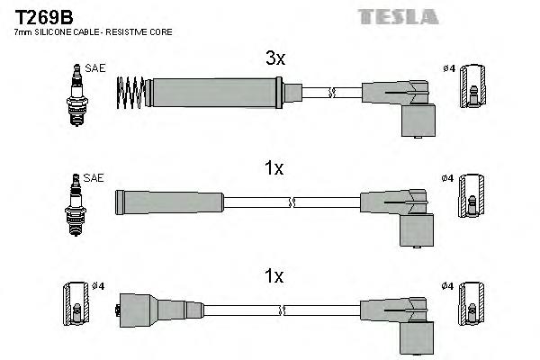 T269B Tesla Проводи високовольтні