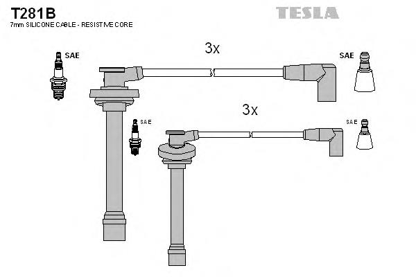 T281B Tesla Проводи високовольтні