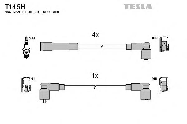 T145H Tesla дріт високовольтні, комплект