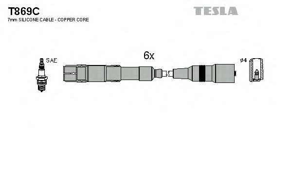 Дроти запалювання Tesla T869C ціна, від 50.13 USD