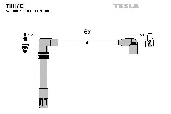 T887C Tesla Проводи високовольтні