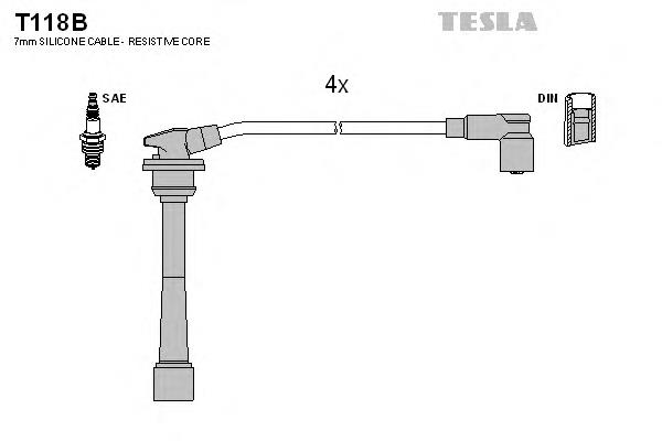 Купити T118B Tesla Провід високовольтні, комплект