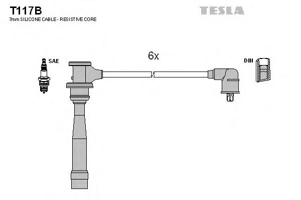 T117B Tesla дріт високовольтні, комплект