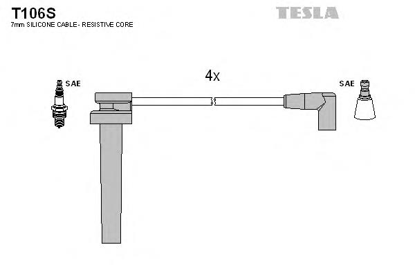 T106S Tesla Проводи високовольтні