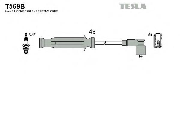 Купити T569B Tesla Провід високовольтні, комплект