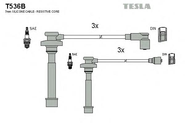 T536B Tesla Проводи високовольтні
