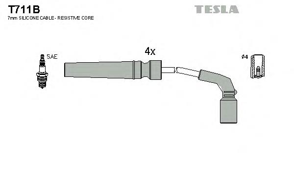 T711B Tesla Проводи високовольтні