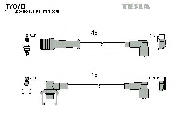 Дроти запалювання Tesla T707B ціна, від 16.82 USD