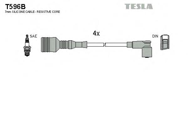 Дріт високовольтний, комплект T596B Tesla