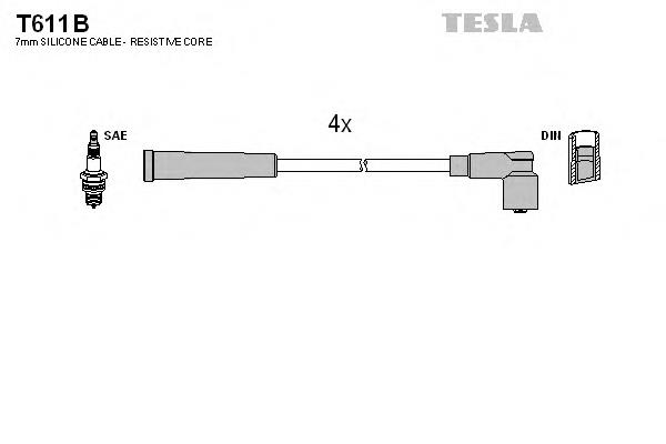 Дроти запалювання Tesla T611B ціна, від 6.55 USD