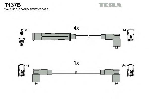 T437B Tesla Проводи високовольтні