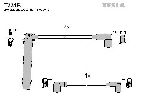 T331B Tesla Проводи високовольтні