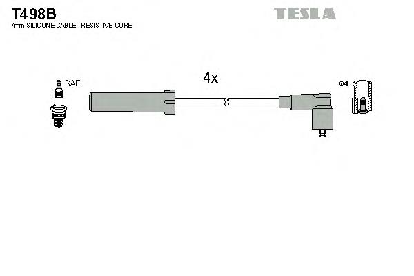 T498B Tesla дріт високовольтні, комплект