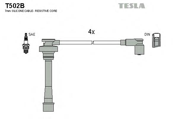 Дроти запалювання Tesla T502B ціна, від 37.87 USD