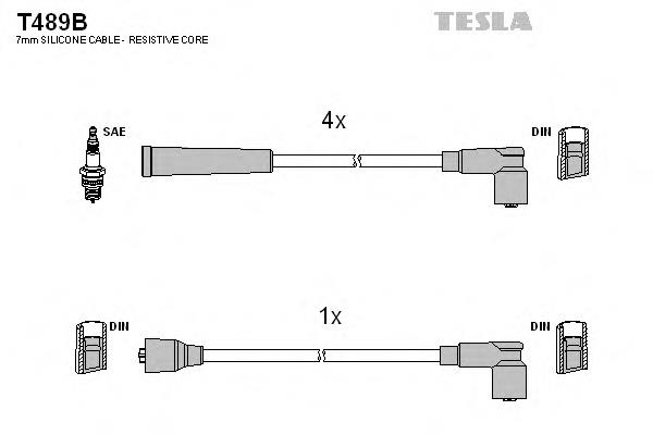 Дроти запалювання Tesla T489B ціна, від 17.53 USD