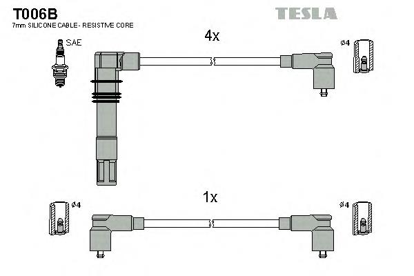 T006B Tesla дріт високовольтні, комплект