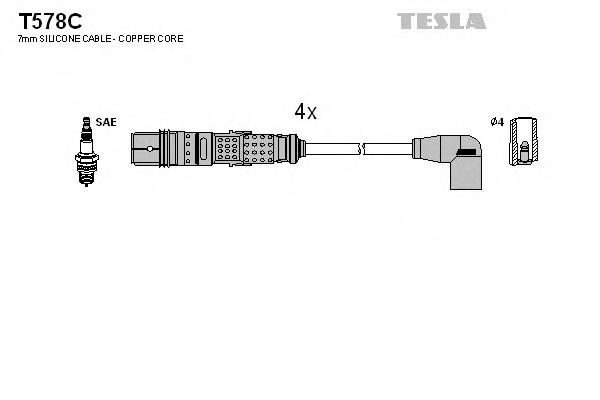 T578C Tesla Проводи високовольтні