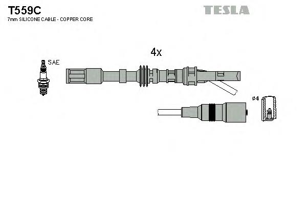 Дроти запалювання Tesla T559C ціна, від 57.82 USD