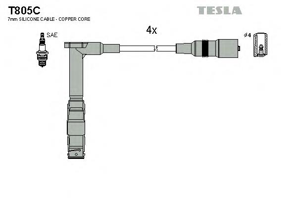 T805C Tesla Проводи високовольтні