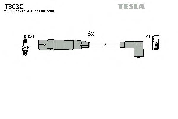T803C Tesla дріт високовольтні, комплект