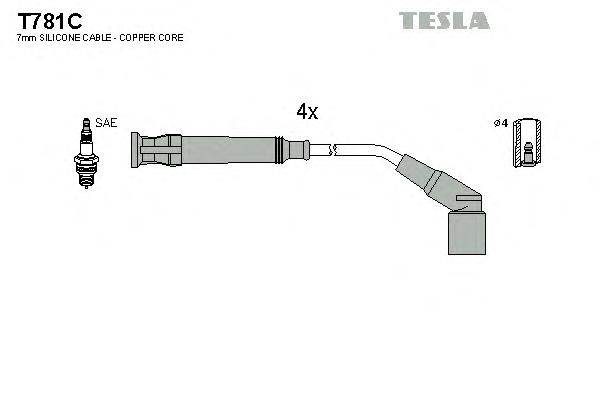 T781C Tesla Проводи високовольтні