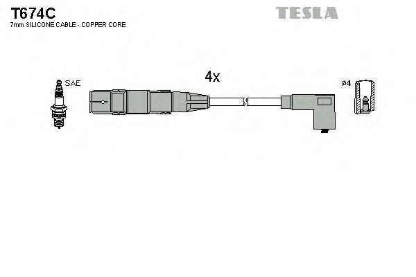 T674C Tesla Проводи високовольтні