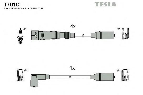 T701C Tesla дріт високовольтні, комплект