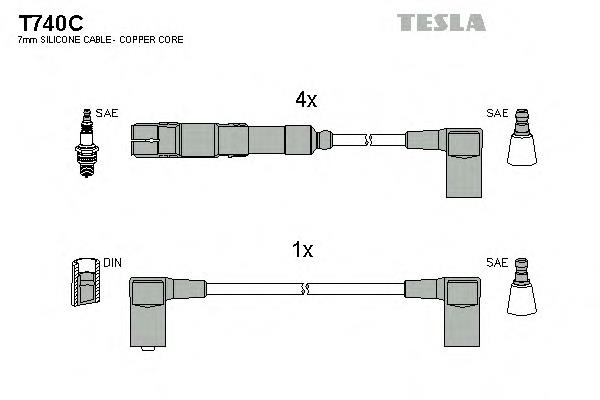T740C Tesla Проводи високовольтні