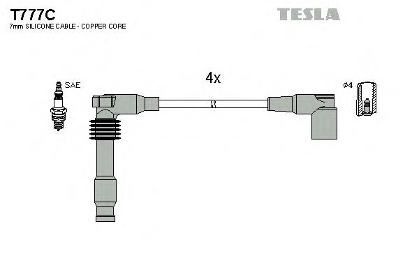 Високовольтні дроти T777C Tesla
