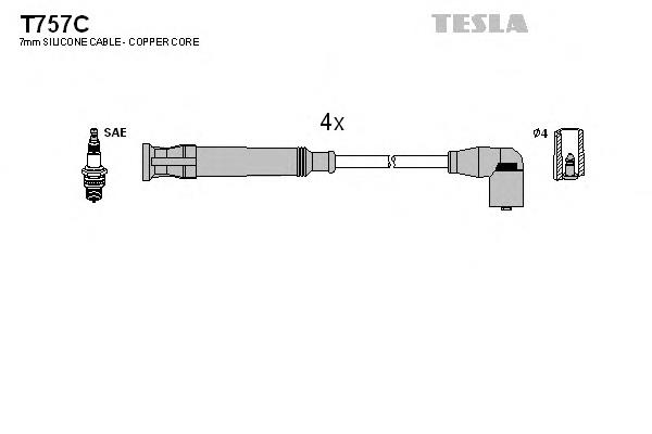 T757C Tesla дріт високовольтні, комплект