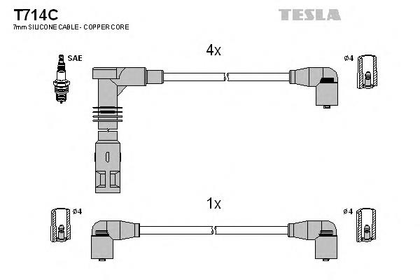 Дроти запалювання Tesla T714C ціна, від 79.74 USD