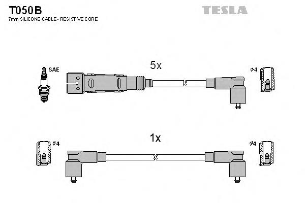 T050B Tesla Дріт високовольтні, комплект