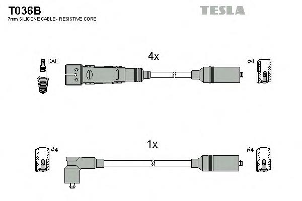 T036B Tesla Проводи високовольтні