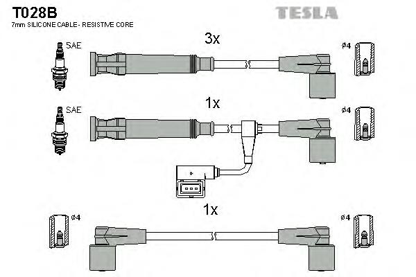T028B Tesla Проводи високовольтні