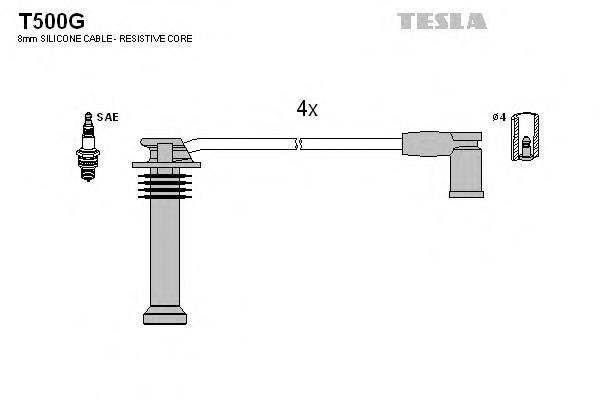 T500G Tesla Проводи високовольтні