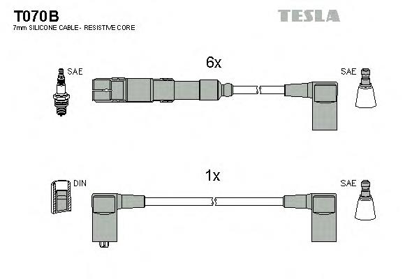 T070B Tesla Проводи високовольтні