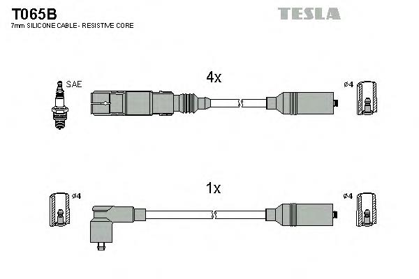 T065B Tesla дріт високовольтні, комплект