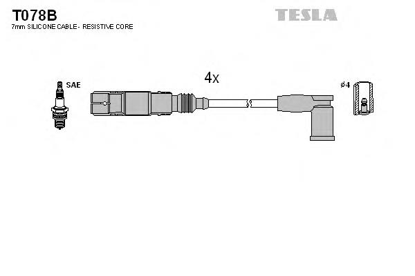 Дроти запалювання Tesla T078B ціна, від 35.28 USD