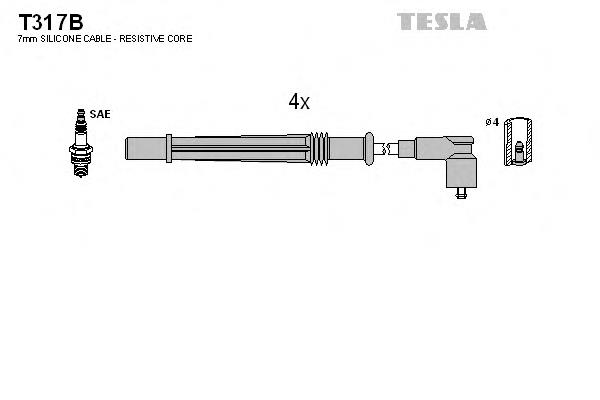 T317B Tesla Проводи високовольтні