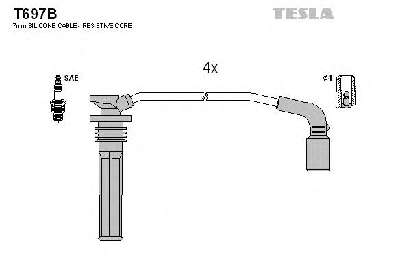 Дроти запалювання Tesla T697B ціна, від 27.53 USD