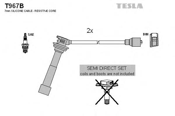 Дроти запалювання Tesla T967B ціна, від 16.73 USD