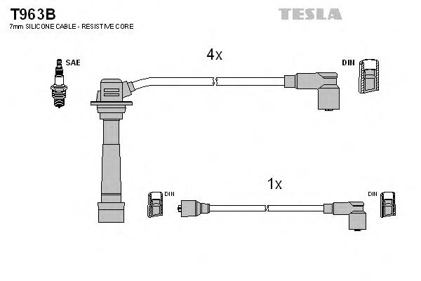 T963B Tesla Проводи високовольтні