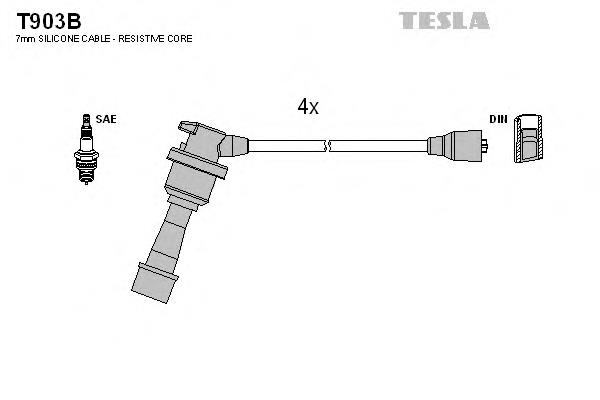 Купити T903B Tesla Провід високовольтні, комплект