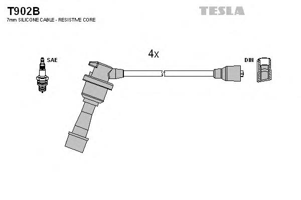 T902B Tesla Проводи високовольтні